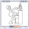 Coloring Page of Character Playing Piano, Perfect for Fun Art Projects 1 Coloring Page of Character Playing Piano, Perfect for Fun Art Projects