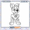 Coloring page of a cartoon dog character, available in SVG PNG formats 1 Coloring page of a cartoon dog character, available in SVG PNG formats