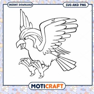Coloring Page of a Majestic Bird for Kids, Fun Printable Art