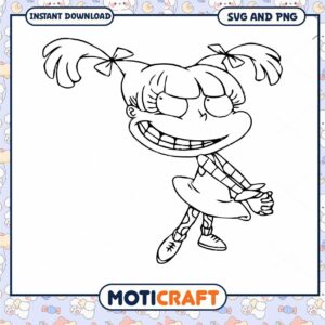 Coloring Page Download of Cute Character, Fun Printable Art File