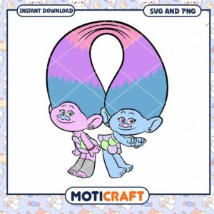 Colorful Trolls Character Design PNG Download, Instant Art for Kids