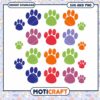 Colorful Paw Prints SVG Bundle 1 Colorful Paw Prints SVG Bundle