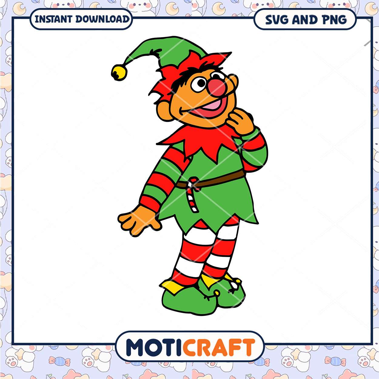 Colorful Elf Character PNG, Perfect for Holiday Crafts and Decorations Colorful Elf Character PNG, Perfect for Holiday Crafts and Decorations