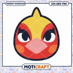 Colorful Cartoon Bird SVG, Perfect for Kids Crafts and Decor