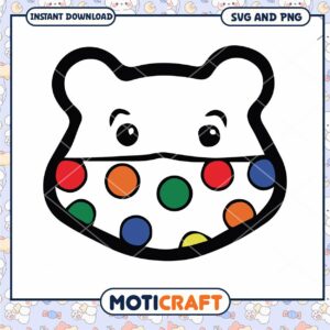 Colorful Bear Mask SVG PNG Instant Download