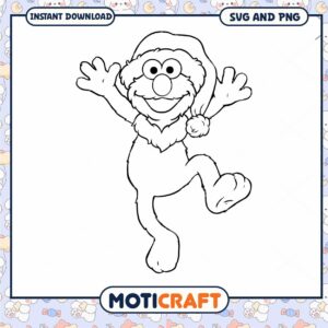 Christmas Cookie Monster SVG PNG