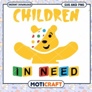 Children in Need design for instant download, available as SVG PNG