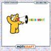 Cheerful bear with megaphone graphic, perfect for digital downloads 1 Cheerful bear with megaphone graphic, perfect for digital downloads