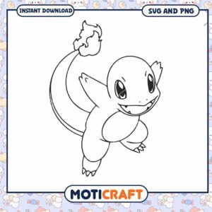 Charmander SVG Coloring Page