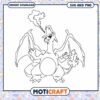 Charizard SVG Coloring Page Printable 2 Charizard SVG Coloring Page Printable