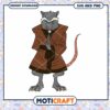 Cartoon raccoon character in robe design, digital download SVG PNG