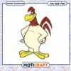 Cartoon rooster illustration for instant download, SVG and PNG files