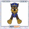 Cartoon police dog character design, available in SVG and PNG
