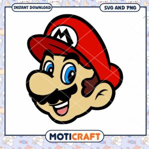 Cartoon Mario Character Design for Crafts, Instant Download PNG Files