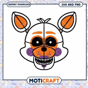Cartoon Fox Mask Clipart for Crafts, Instant Download and Print