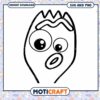 Cartoon face outline for crafting projects, download PNG and SVG