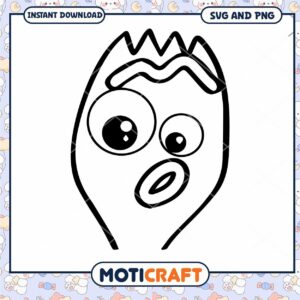 Cartoon face outline for crafting projects, download PNG and SVG