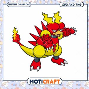 Cartoon Fire Monster Character Design, Perfect for Kids' Art Projects