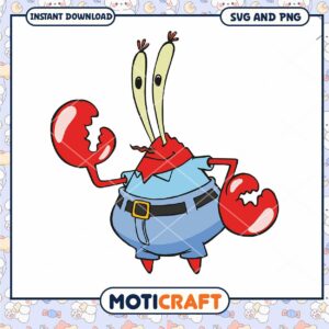 Cartoon Crab Character Illustration, Perfect for DIY Projects
