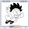 Cartoon character flying in excitement, SVG and PNG download available