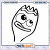 Cartoon character design for digital download, fun and playful style