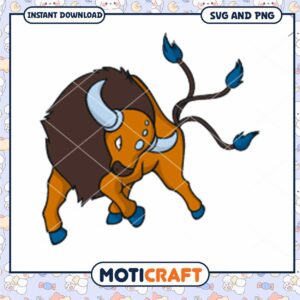 Cartoon Bull SVG PNG Instant Download