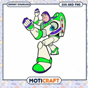 Buzz Lightyear character design, perfect for crafting projects and more