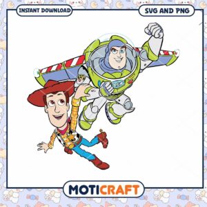 Buzz Lightyear and Woody digital download, available in SVG and PNG