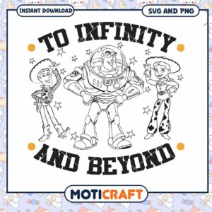 Buzz Lightyear and Friends Coloring Page, Instant Download SVG PNG