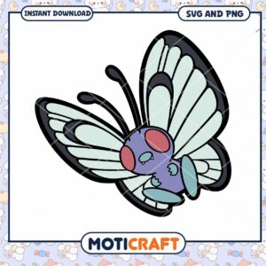Butterfree Pokemon SVG PNG Cut File