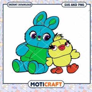 Bunny and Chick SVG PNG Cut File