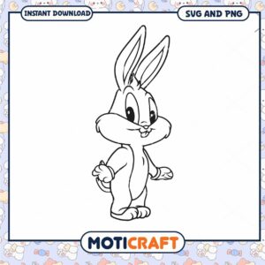 Bunny Character SVG and PNG Download, Perfect for Crafts and Fun