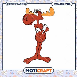 Bullwinkle Moose SVG PNG Instant Download