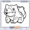 Bulbasaur SVG PNG Coloring Page 1 Bulbasaur SVG PNG Coloring Page