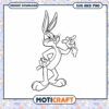 Bugs Bunny SVG, PNG Coloring Page 1 Bugs Bunny SVG, PNG Coloring Page
