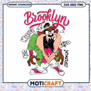 Brooklyn Cartoon Character Design, Downloadable SVG and PNG File