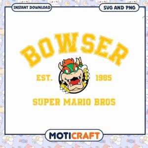 Bowser SVG PNG Instant Download 1985