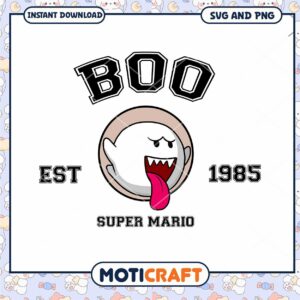 Boo SVG Super Mario 1985 Instant Download