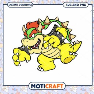 Bowser Cartoon Character Design, Download SVG and PNG Files