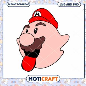 Boo Mario SVG PNG Instant Download
