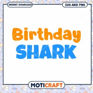 Birthday Shark Design for Celebrations, Perfect for Party Printables