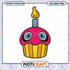 Birthday Cupcake SVG PNG Instant Download