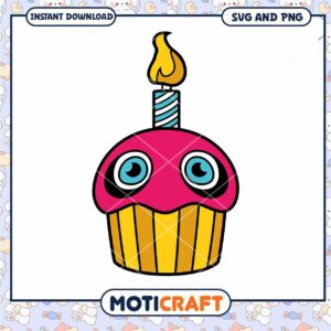 Birthday Cupcake SVG PNG Instant Download