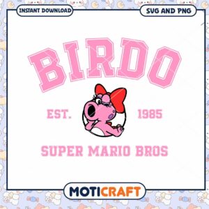 Birdo Character Design for Super Mario Fans, Instant Download SVG PNG
