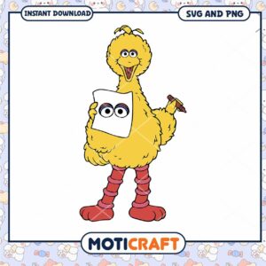 Big Bird SVG and PNG download, perfect for crafts and decor