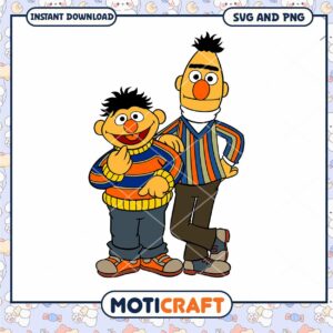 Bert Ernie SVG PNG Cut File Instant Download