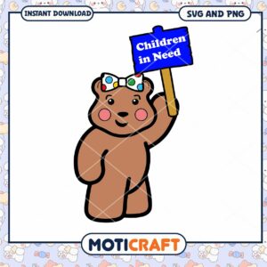 Bear SVG Children in Need Charity Design