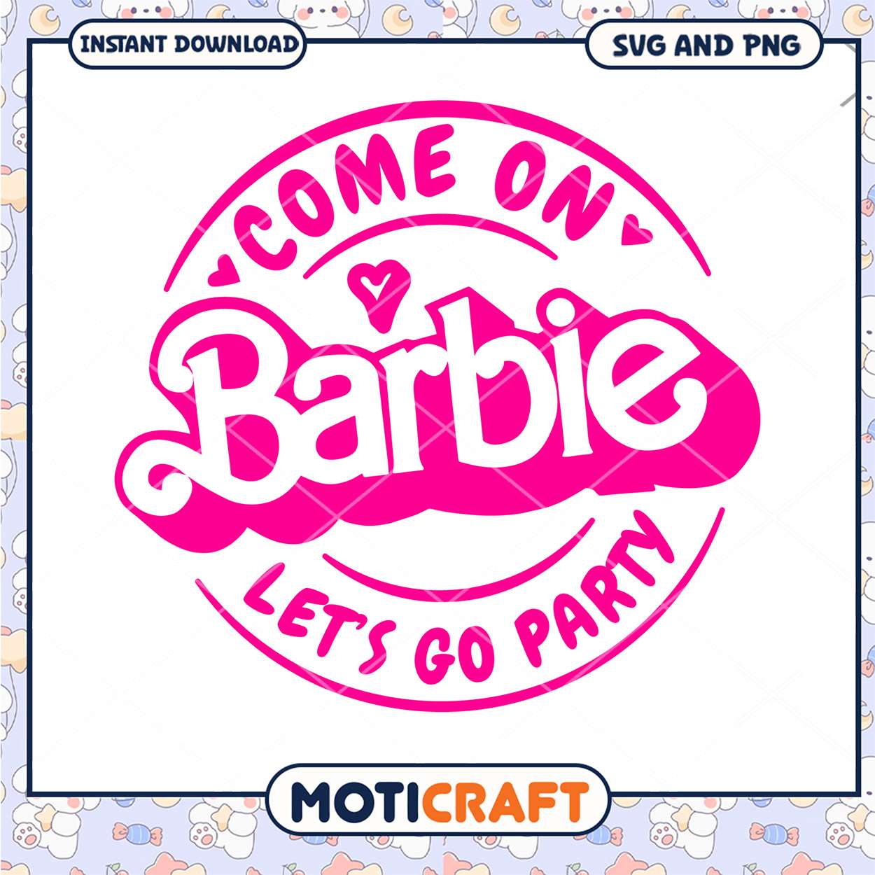 Barbie Party SVG, PNG Instant Download Barbie Party SVG, PNG Instant Download
