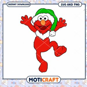 Elmo Christmas SVG, PNG Instant Download