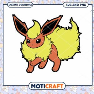 Eevee Inspired Cartoon Character Design, Instant Download SVG PNG
